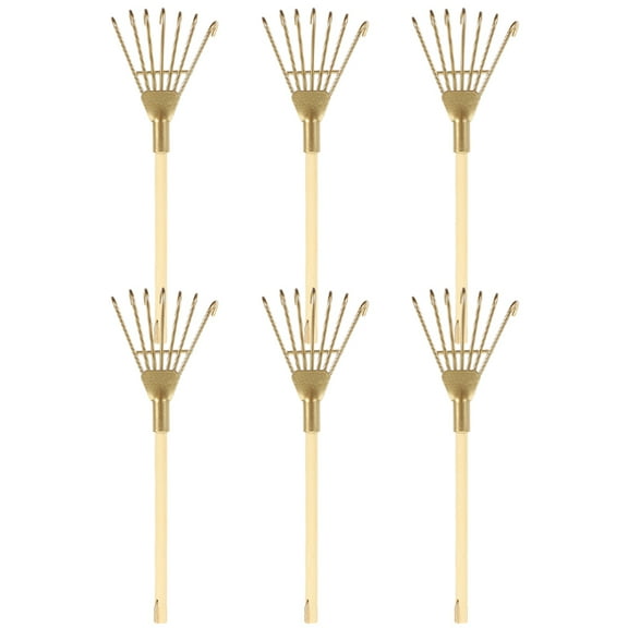 Raindrops 6Pcs Mini Rake Home Decoration Iron Small Rakes for present Giving