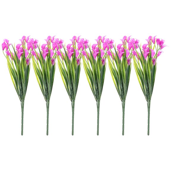 Raindrops 6Pcs Natural Imitation Plant Assorted Color Cabinet Bookcase Decor Faux Flower Arrangement