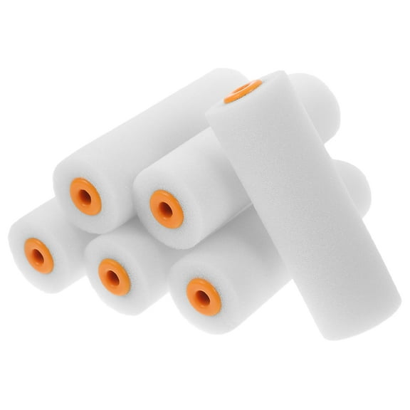 Raindrops 6-Pack Small Paint Rollers Set for Cabinet, Wall, and House Painting Supplies, Smooth Finish Tools