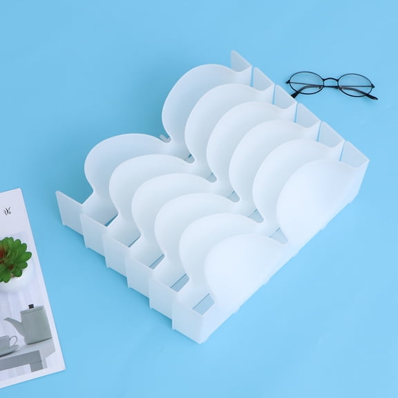 Raindrops 6Pcs Underwear Storage Box White Plastic Bra Organiser Protects Bra from Deformation