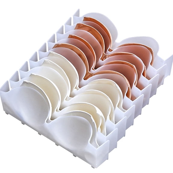 Raindrops 6Pcs Underwear Storage Box White Plastic Bra Organiser Protects Bra from Deformation