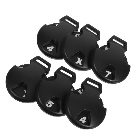 Raindrops 6Pcs Portable Golf Number Tags Lightweight Plastic Headcover Markers with Stylish Rotation