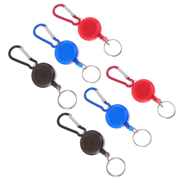 Raindrops heavy-duty retractable keychains Aluminum Alloy Key Storage Daily Use 6pcs