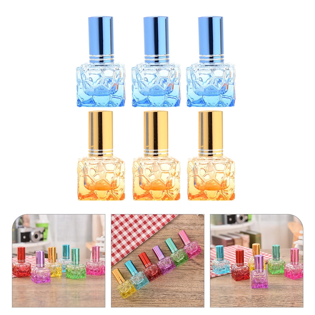 Raindrops 6Pcs Refillable Glass Scent Bottle Vintage Perfume - Main Image