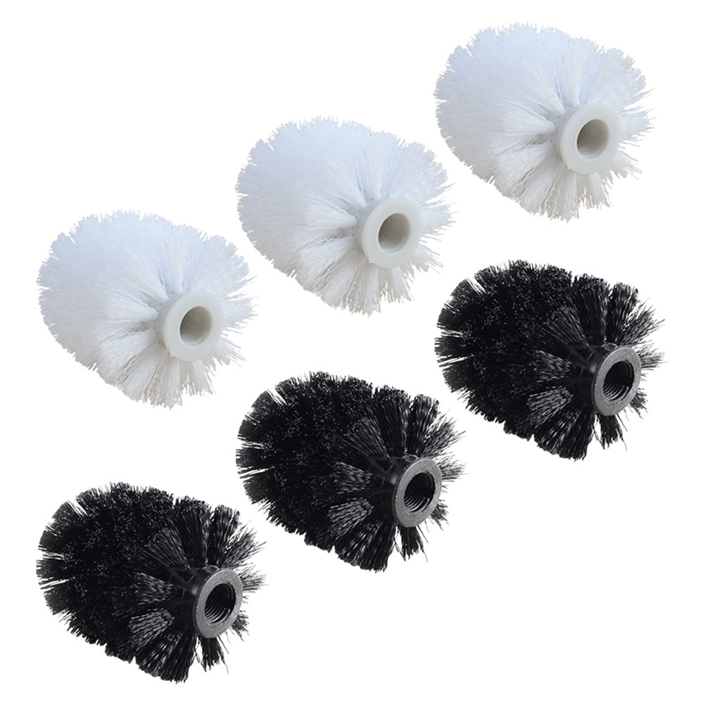 Raindrops 6-Pack Plastic Replacement Brush for Toilet Cleaning Tool, Bathroom Use Accessories