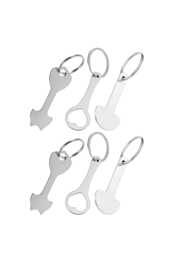 6Pcs Shopping Trolleys Tokens with Key Rings Trolley Token Shopping Cart Token with Keychains