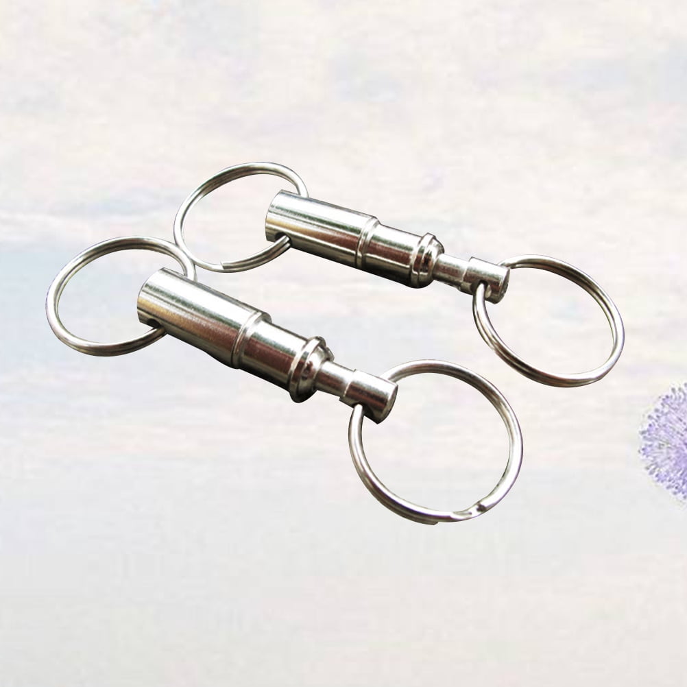 Raindrops 6Pcs Silver Quick Release Key Rings with Modern Design and ...