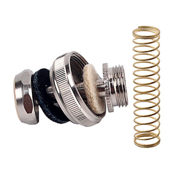 FOMIYES 6Pcs Plated Silver Finger Button with Spring for Trumpet Maintenance and Repair