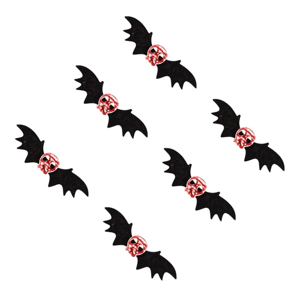 Raindrops 6Pcs Goth Bat Hair Clip Black Resin Hair Ornament Clip for Parties