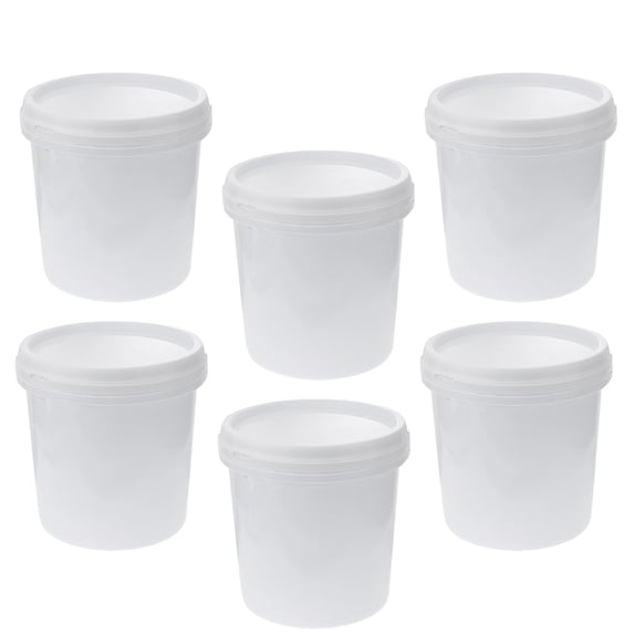 Raindrops 6Pcs Small Plastic Bucket For Car Cleaning And Water Storage 12.0X11.7X11.7In