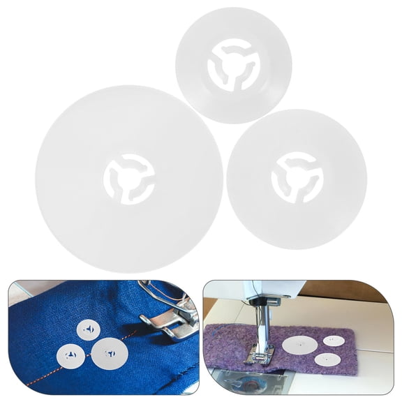 Raindrops 6Pcs Sewing Machine Spool Cap Set Plastic White Thread Spool Holding For Home Use