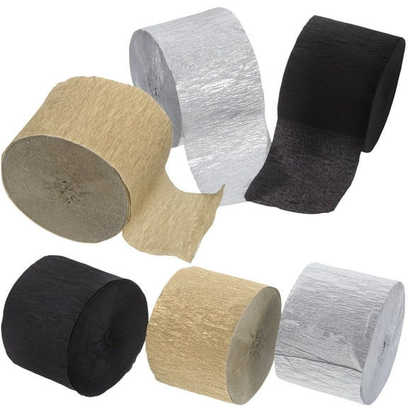 Raindrops Multi-Function Colorful Paper Streamers for Party Decorations, 6-Pack Assorted Bright Colors