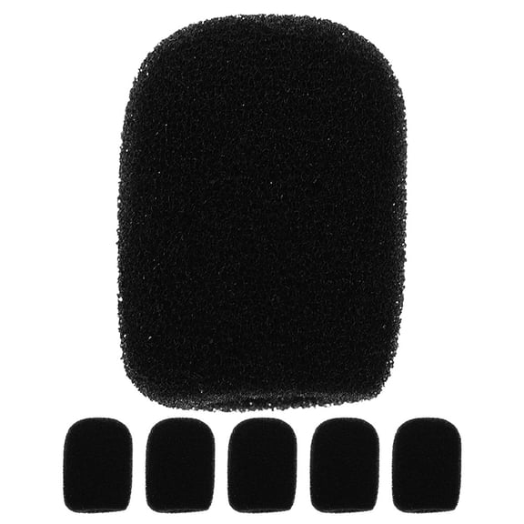 Raindrops 6Pcs Universal Black Mic Covers Sponge Protective Sleeve for Conference and Ktv Microphones