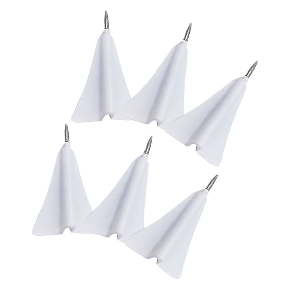 Raindrops 6-Pack Airplane Shape Thumb Tack Push Pins White ABS Wall Decoration Map Pins