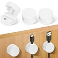 thumbnail image 1 of Raindrops 6Pcs Tidy Helper Cable Clips White ABS Sleek And Practical For General Users At Car Use, 1 of 8
