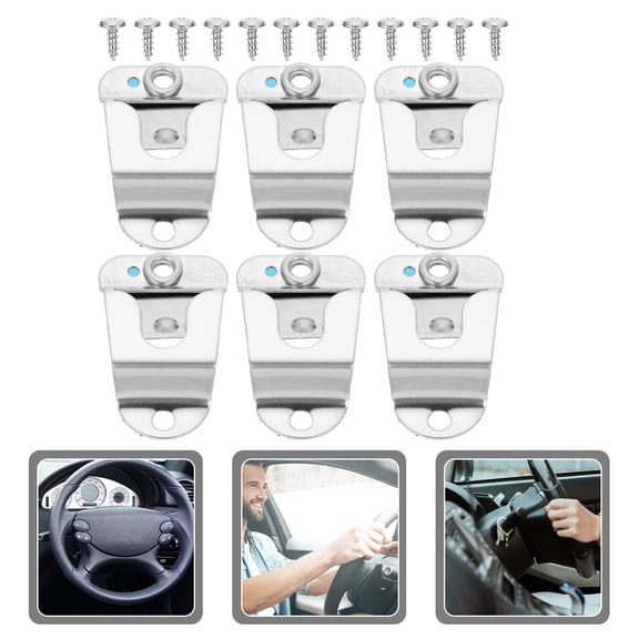 Raindrops 6Pcs Universal Mic Hanger for Mobile Microphone Mounting Silver Hook