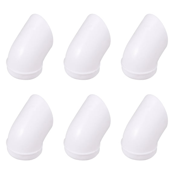 Raindrops 6Pcs White PP Small Garden Grow Pot for Balcony 2.8x1.6x1.2in