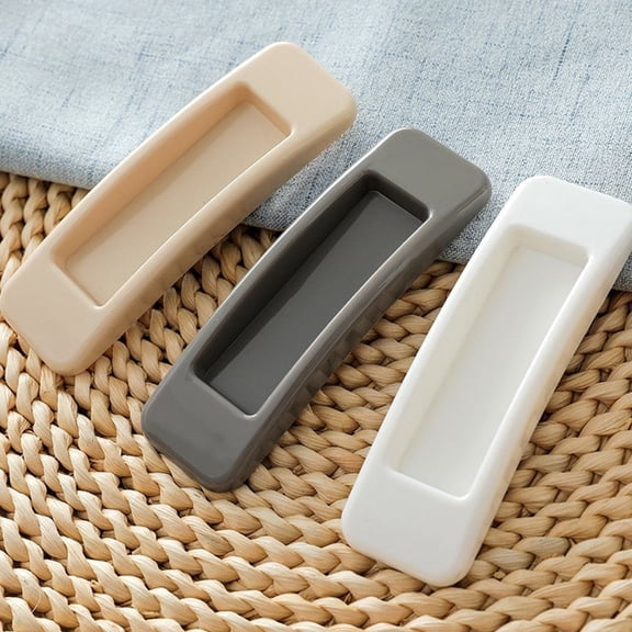 Raindrops 6Pcs White Rectangular Abs Handles for Cabinets and Drawers for Furniture and Cabinets