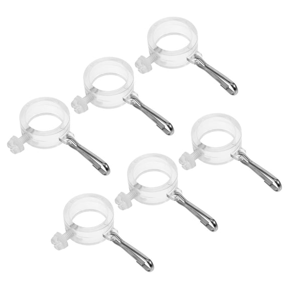 FOMIYES 6-Pack Clear Flagpole with Fixed Hooks, Quick Install Flag Clips for Outdoor Flag Mounting and Secure Display