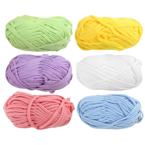 Raindrops 6Pcs Woven Cloth Line Yarn Polyester Variegated Yarn Girls Diy Design Suitable for Autumn and Winter