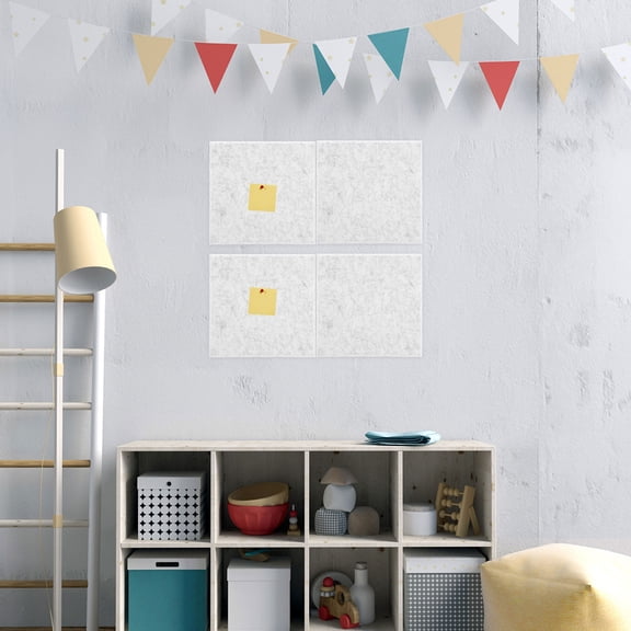 Raindrops 6Pcs Grey Felt Cork Boards for Office Message and Photo Display