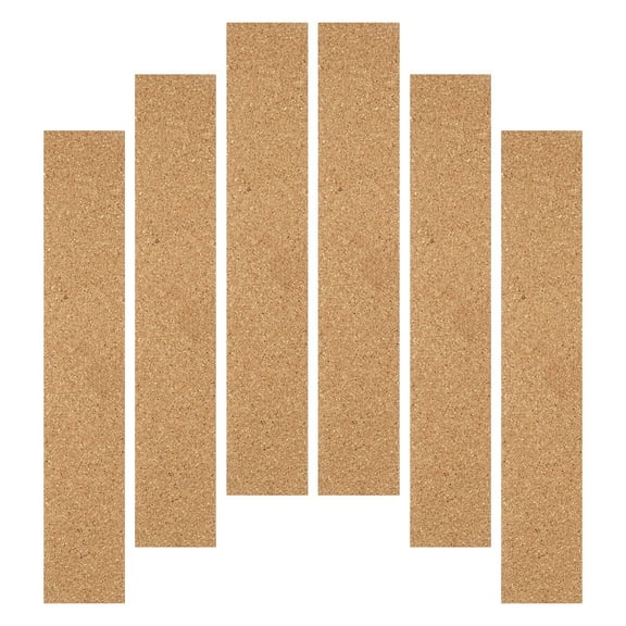 Raindrops 6pcs Adhesive Cork Bulletin Bars Cork Bulletin Strips Memo Board Strips for Office