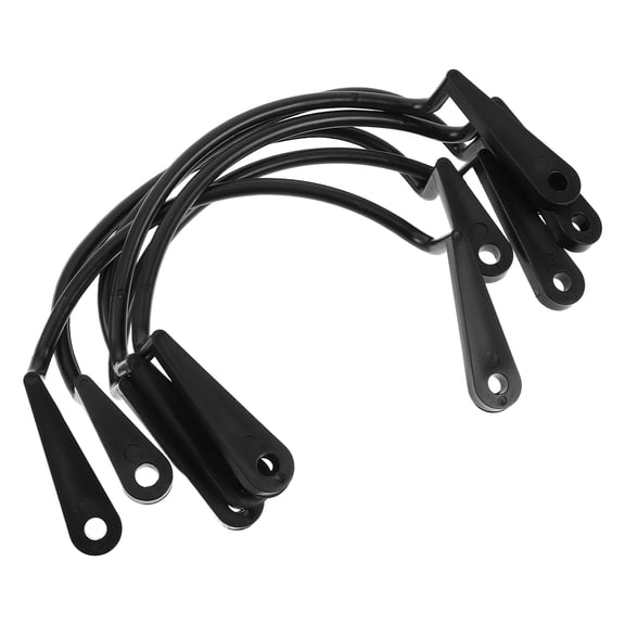 Raindrops Easy Install Plastic Black Billiard Pocket Bracket Kit for Storage 6Pcs