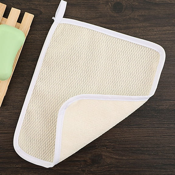 Raindrops 6pcs Body Wash Cloth Exfoliating Bath Cloth Quick Dry Nylon for Adults Daily Use Beige