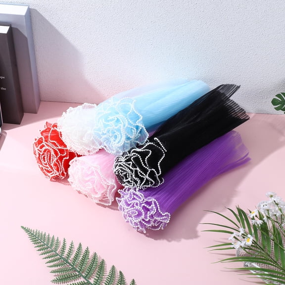 Raindrops Multi Wrinkled Wrapping Mesh Paper Floral Decorative Wrapper 6Pcs