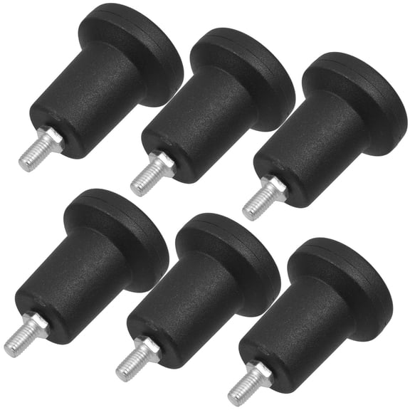 Raindrops Set of 6 Plastic Chair Feet Locking Casters for Office Chairs, Securely Attached Replacement Wheels
