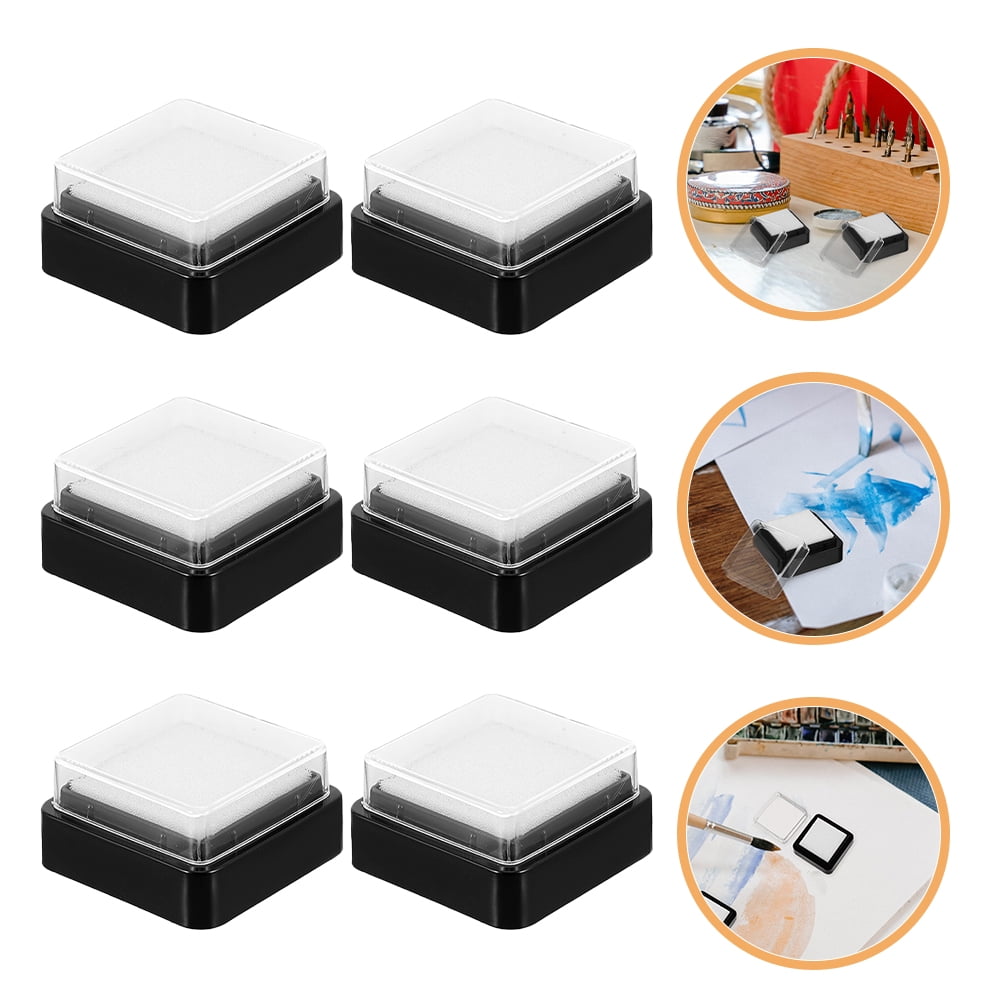 Empty Ink Pad Raindrops 6pcs DIY Blank Ink Pad Washable and Reusable for Crafting and ...