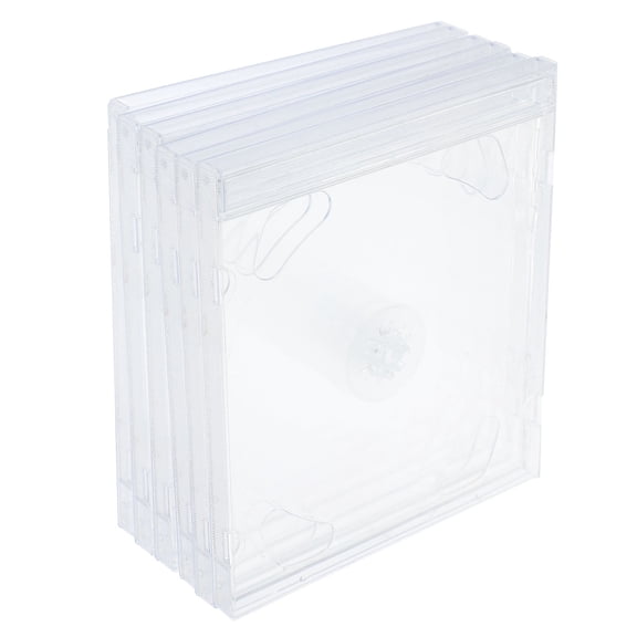Raindrops Cd Box Transparent 6Pcs 5.7X4.9X0.2In Polystyrene Dvd Storage Containers
