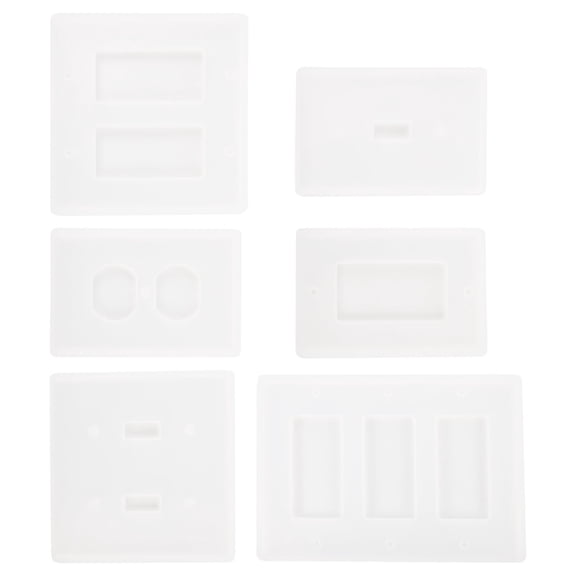Raindrops 6pcs Switch Panel Silicone Mold for DIY Crafts in White for Home Decoration