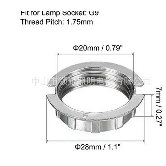 Raindrops 6pcs G9 Light Socket Rings Lamp Holder Outer Rings Replacement Threaded Collar Lamp Parts For Table Floor Lamp Repair Parts