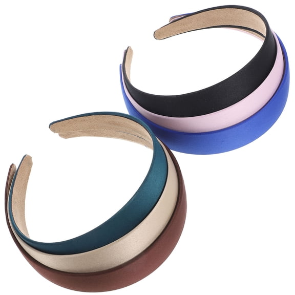 Raindrops 6pcs Womens Headbands Fashion Comfortable to Wear Satin Fabric Hair Decoration Khaki