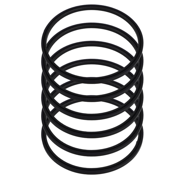 Raindrops 6Pcs Silicone Tumbler Gasket Black Elastic Lid Seal for Home Use