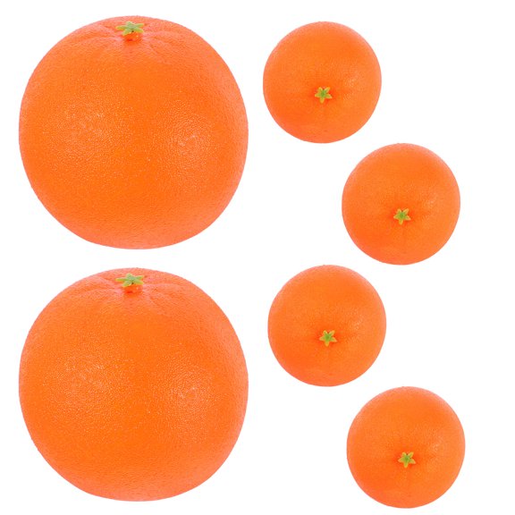 Raindrops 6pcs Lifelike Oranges Adornments False Fruits Props Artificial Oranges Decors Artificial Fruits