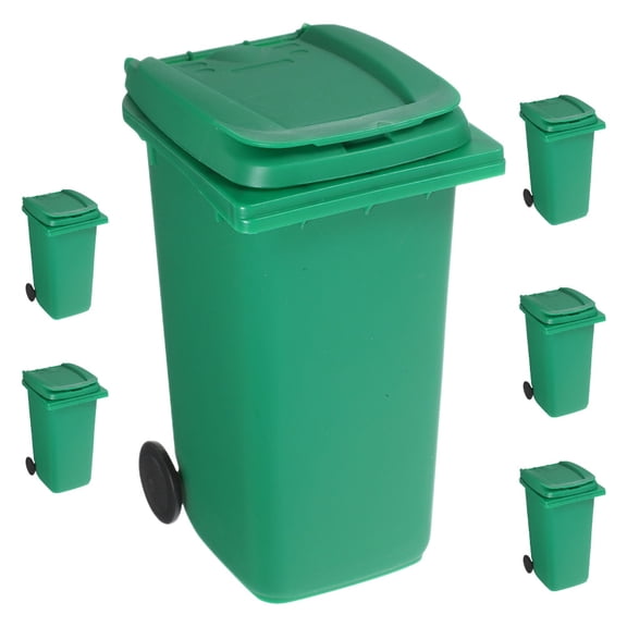 Raindrops Green Plastic Pen Holder Set of 6 - Multi-Functional Desk Organizer for Office Storage and Workspace Neatness