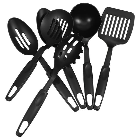 Raindrops 6pcs Nylon Kitchen Utensil Set Includes Spoon Spatula And Ladle Heat-Resistant Cookware Accessory For Cooking And Serving