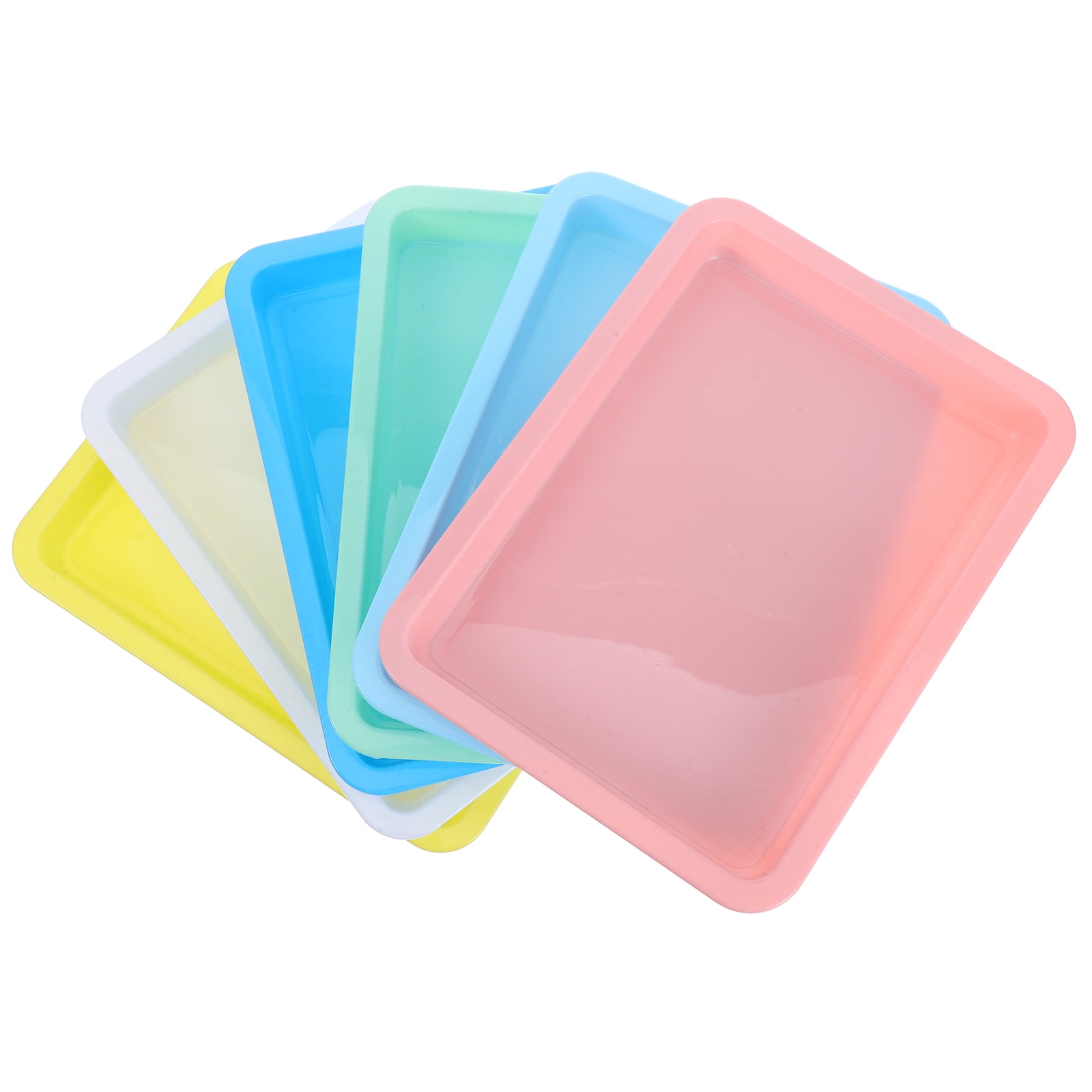 Raindrops 6pcs Plastic Art Trays Multi-color Activity Trays for Painting Crafts Organizer DIY Projects Multi-Purpose Storage Trays