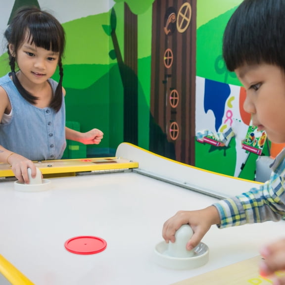 Raindrops 6pcs Red Plastic Hockey Pucks for Air Hockey Games Accessories with Sturdy Structure Practical to