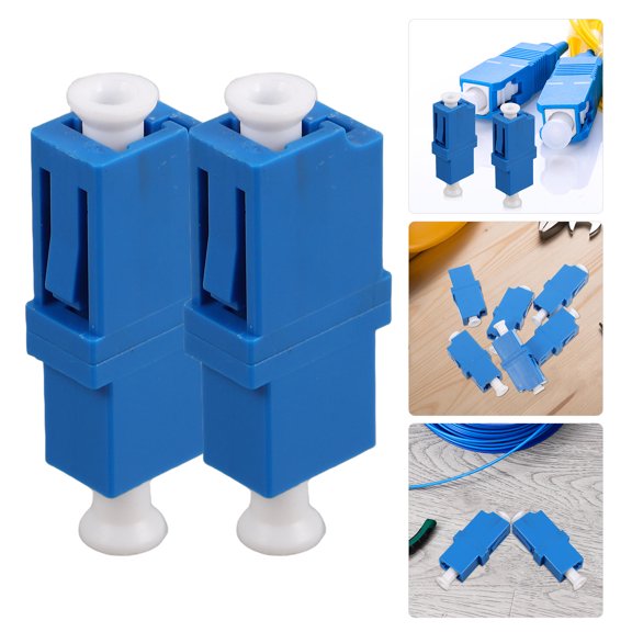 Raindrops 6pcs Single Mode LC to LC Fiber Adapter for Server Rack and Patch Panel Flange Type Optical Fiber Connector for Network