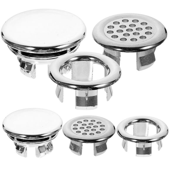 Raindrops 6-Pack Sink Overflow Replacement Bath Sink Overflow Accessories for Bathroom Drain