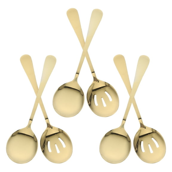 Raindrops 6-Piece Stainless Steel Spoon Set for Kitchen, Dining, Cooking, and Everyday Use