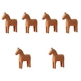 thumbnail image 1 of Raindrops 6pcs Wooden Horse Statue Wooden Sculpture Wooden Horse Sculpture Wooden Horse Figurine Diy Wooden Crafts Diy Painted Ornaments Wooden Desktop Decor Wood Crafts for Adults Kids, 1 of 8