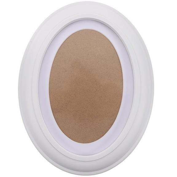 Classic Oval Timber Photo Frame for Wall Hanging Decoration 7 Inch White Perfect for Home Decorating Tool