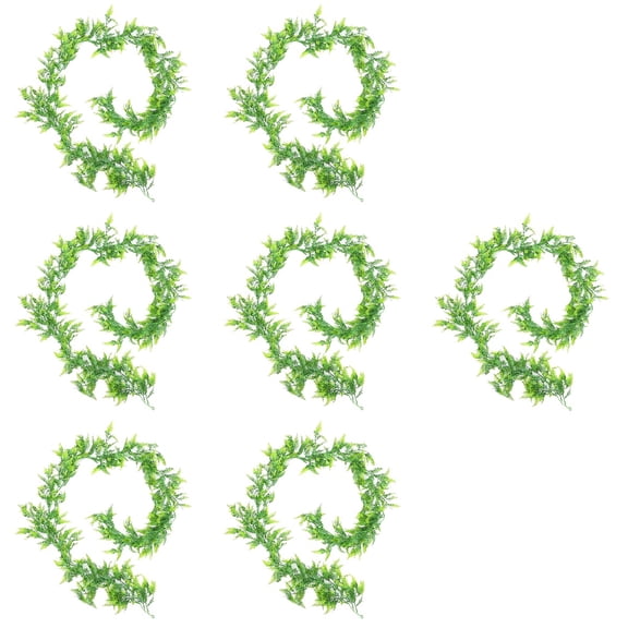 Raindrops 7 pcs Artificial Leaf Vine Plastic Leaf Vine Fake Greenery Vine String