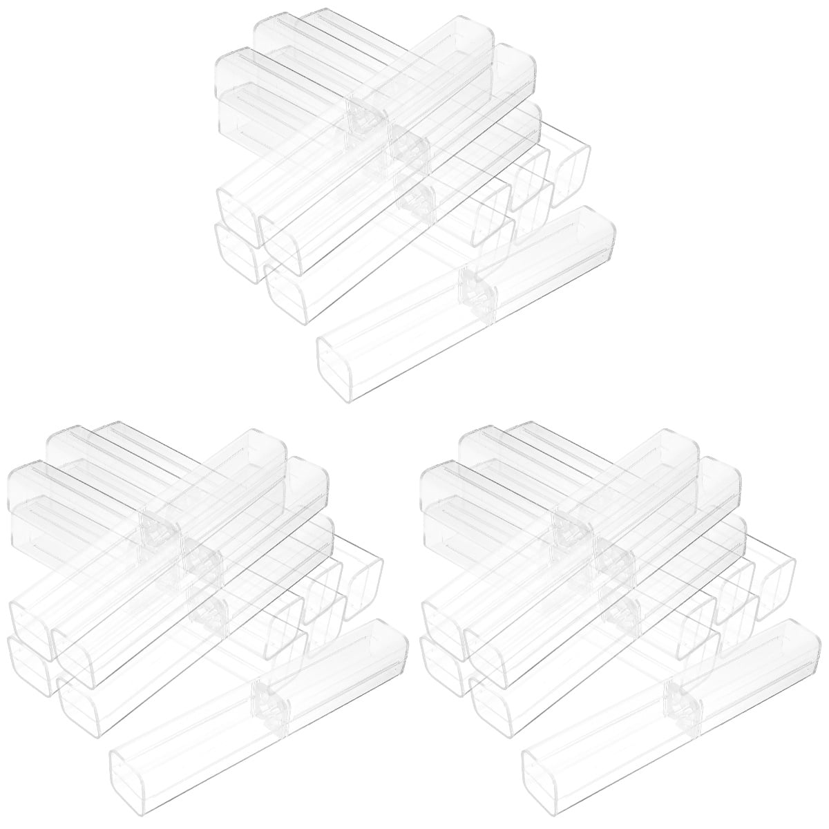 SHOWERORO Clear Pencil Cases, Compact and Portable, Perfect for Business Trips, 75Pcs