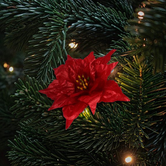 FOMIYES 7-Piece Red Artificial Flower Set for Christmas Wreaths, Holiday Centerpieces, Seasonal Home Decorations