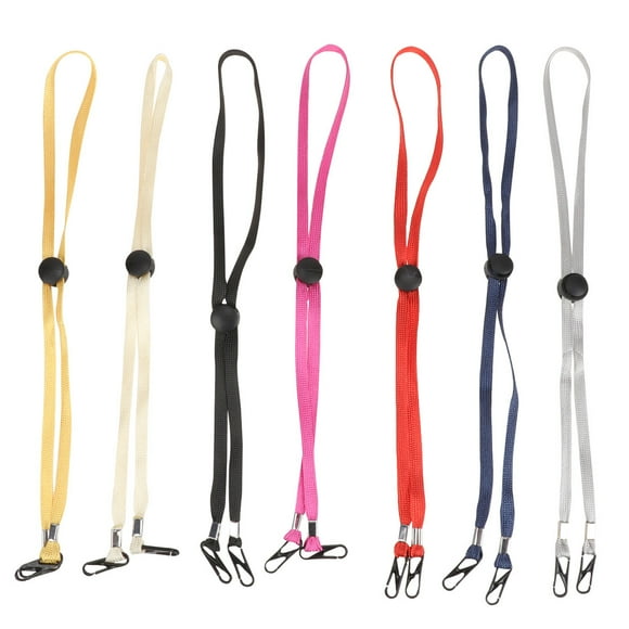 Mask Elastic Strap Adjustable Length Face Mask Lanyard White 7Pcs